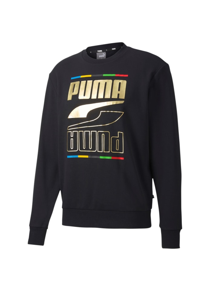 

Пуловер Puma Pullover Rundhals Rebel Crew, черный