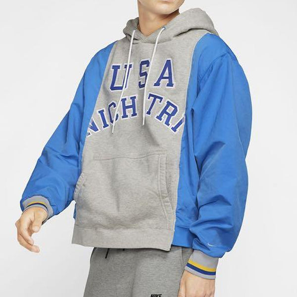 Толстовка men's ispa series functional splicing athleisure casual sports light grey Nike, серый — фото 3