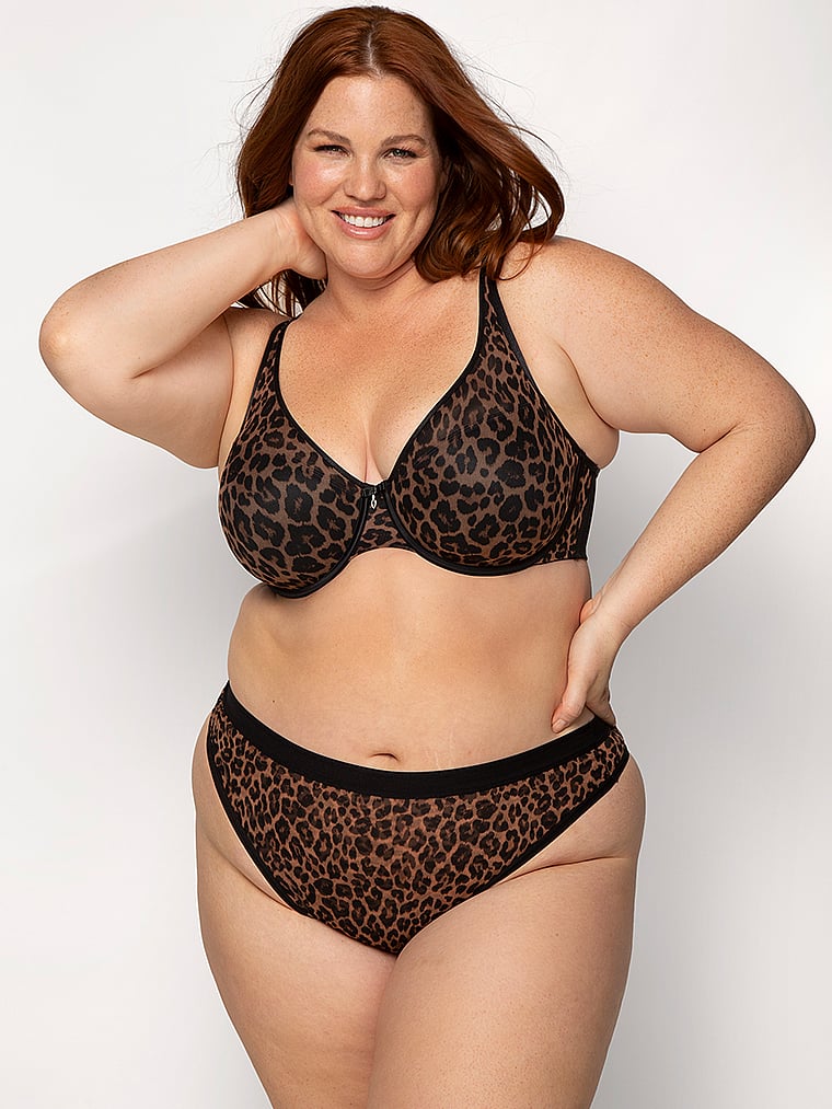

Трусики-Стринги из прозрачной сетки с высоким вырезом Curvy Couture, мультиколор