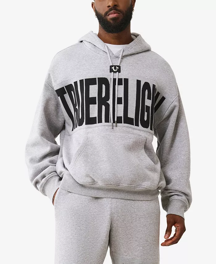 

Мужская худи с логотипом True Religion, серый