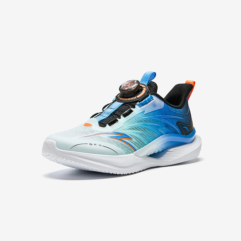 Ride The Wind 1.0 Low top детские беговые кроссовки Antakids, Anta белый/Fluorescent Aqua/Medium синий/черный — фото 4