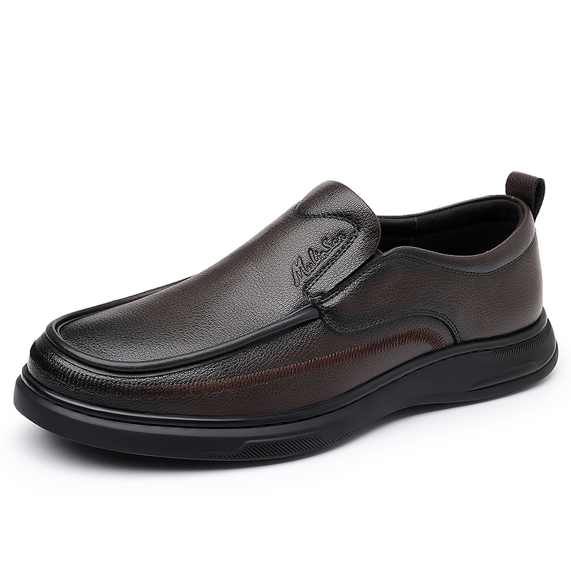 

Mulinsen Повседневные кожаные туфли мужские низкие черно-коричневые коричневые, цвет Brown[Leather Shoe Size: Size 40 in This Model = Athletic Shoes 41]