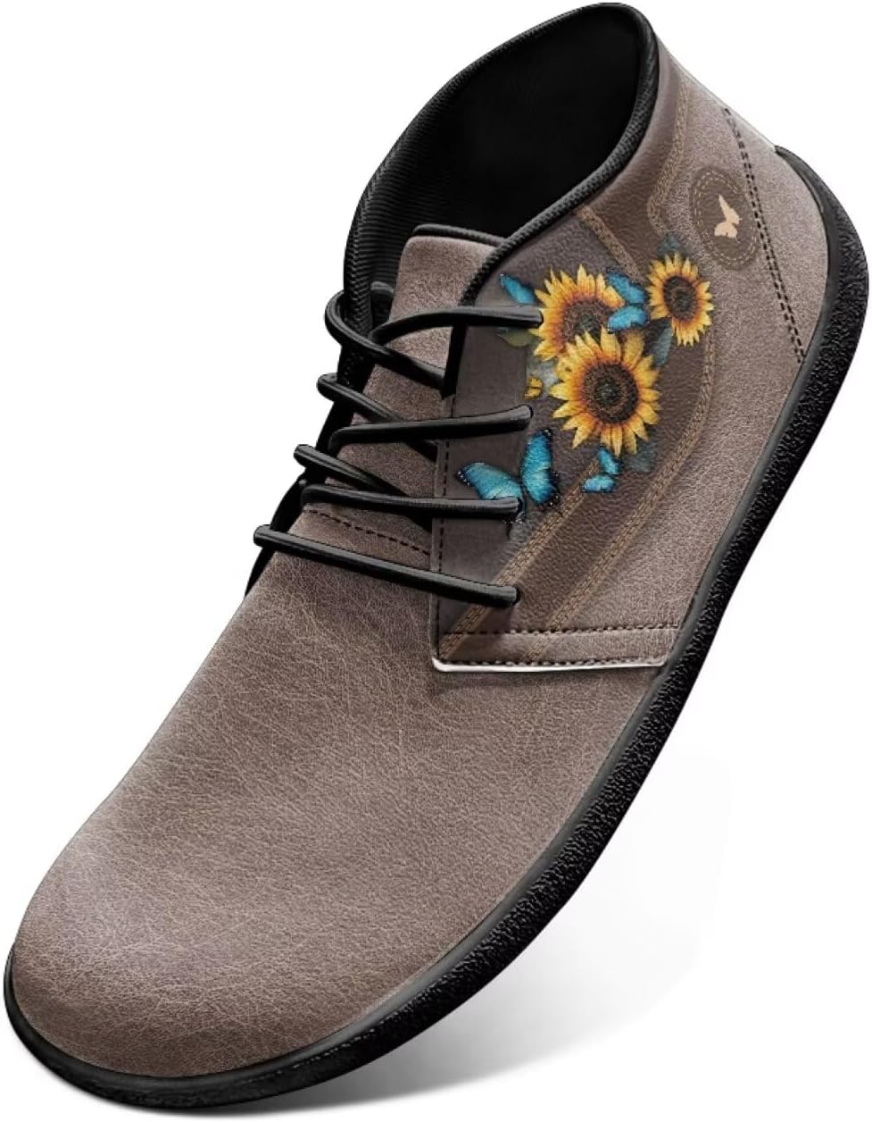 

Мужские классические кроссовки с шнуровкой, кожаные, с широкой носочной частью, удобные, с животным принтом, для бега и спорта, повседневная уличная обувь Chririnla, Sunflower