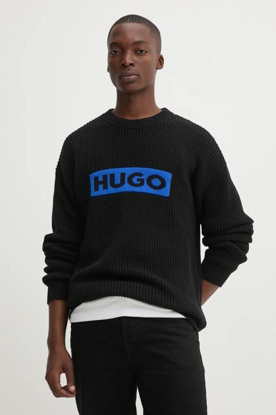 

Хлопковый свитер Hugo Blue, черный