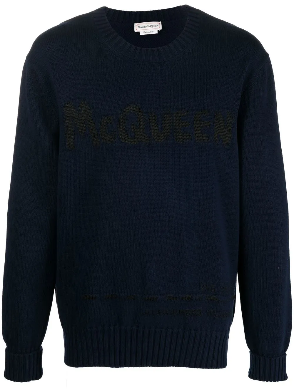 

Свитер с логотипом Alexander McQueen, синий