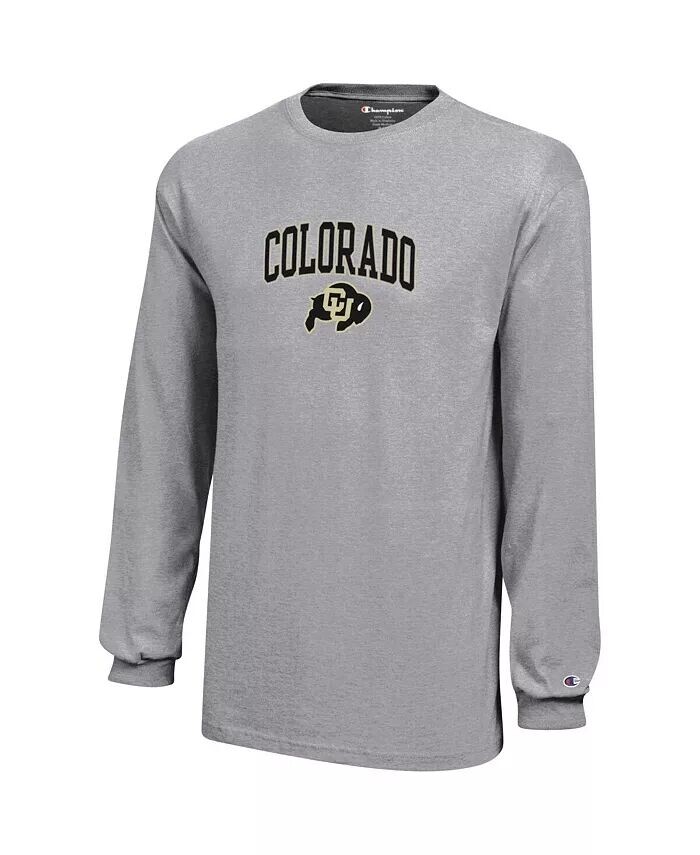 Серая трикотажная футболка с длинными рукавами и логотипом Big Boys Colorado Buffaloes Champion, серый — фото 3