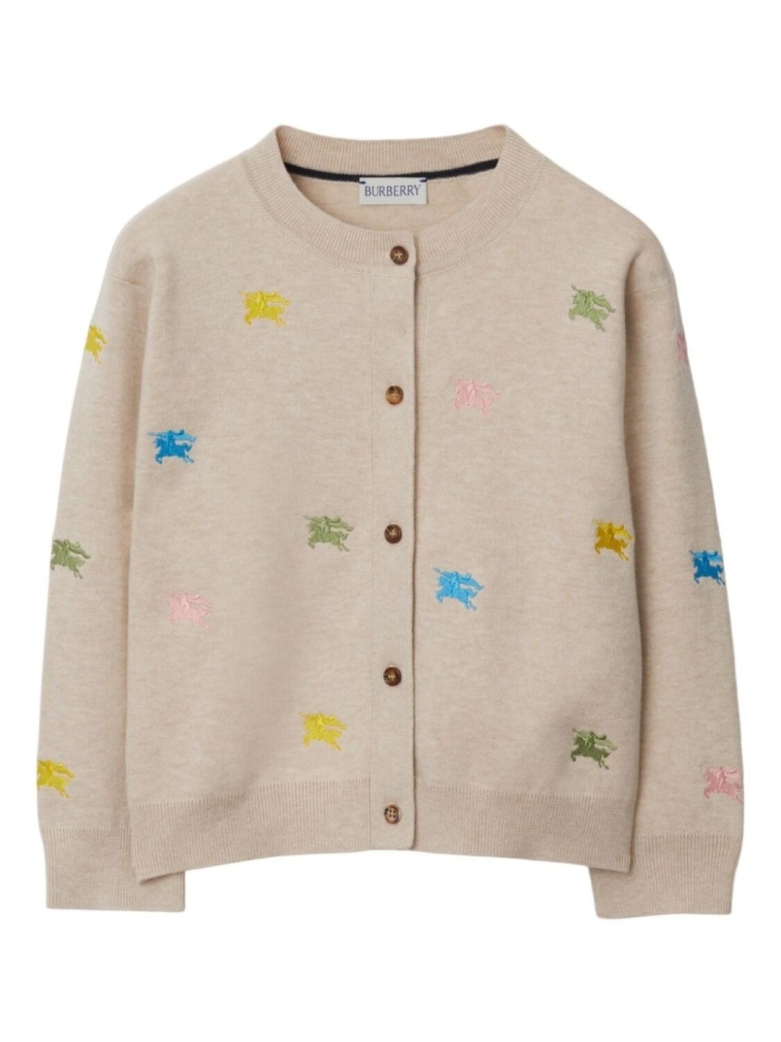 

Burberry Kids кардиган с вышитым логотипом EKD, нейтральный цвет