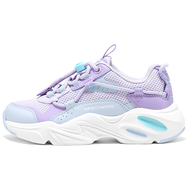 

Кроссовки SKECHERS GIRLS устойчивые к истиранию дышащие низкие для девочек подростков Skechers Kids, фиолетовый/синий/белый