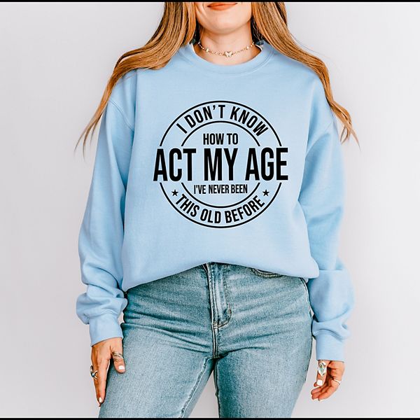 

Свитшот Act my age Simply Sage Market, Light Blue