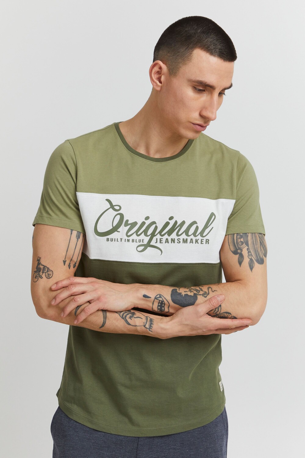 

Футболка BLEND Rundhals, зеленый