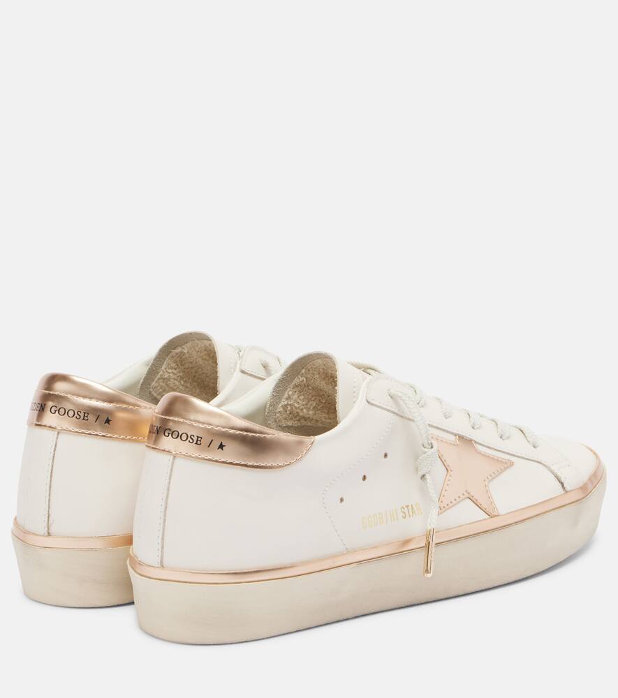 Hi Star кожаные кроссовки Golden Goose, White/Taupe — фото 2