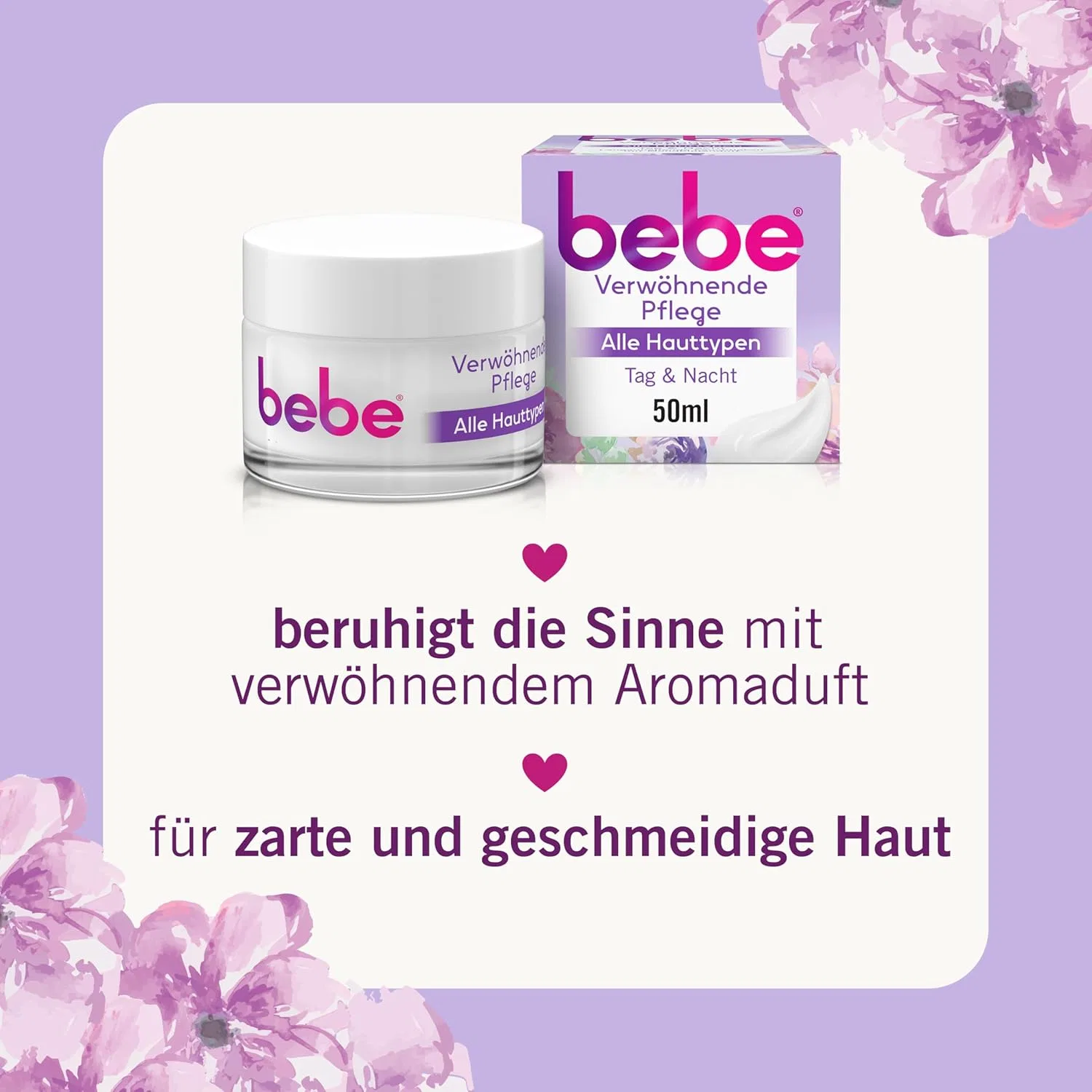 Крем для лица Bebe — Увлажняющий Pampering Care, 50 мл — фото 4