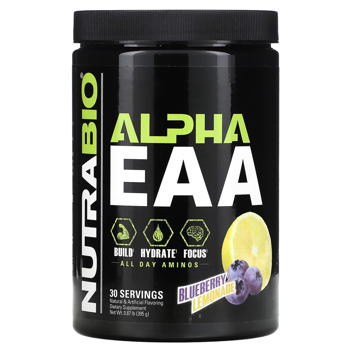 

Спортивное питание NutraBio Alpha EAA черничный лимонад, 395 г