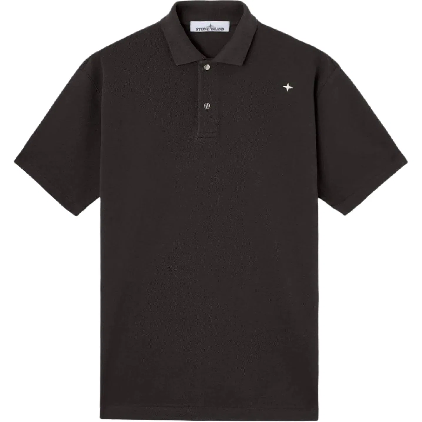 Поло из органического хлопка STONE ISLAND, Charcoal Gray