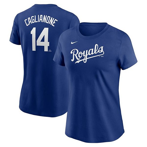 

Женская футболка Kansas City Royals с именем и номером Jac Caglianone Nike
