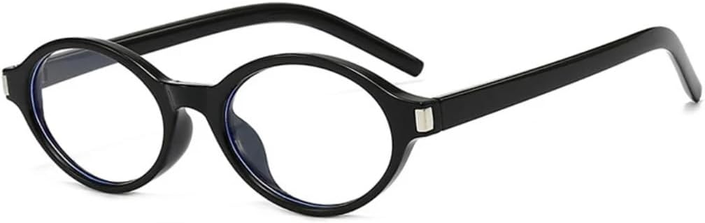 

Солнцезащитные очки с защитой UV400 | Маленькая овальная оправа с заклепками | Для женщин и мужчин, для занятий спортом на открытом воздухе и вождения DSVIGF, Black Clear