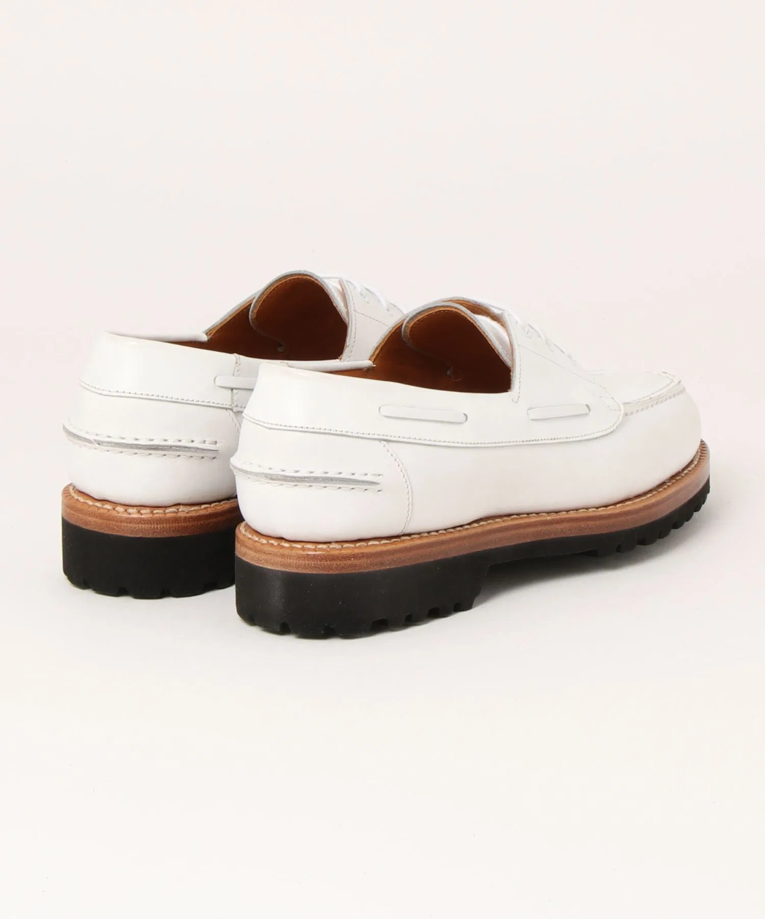 Мужские и женские мокасины/дека-обувь Jalan Sriwijaya 98978 CALF WHITE VIBRAM SOLE — фото 2