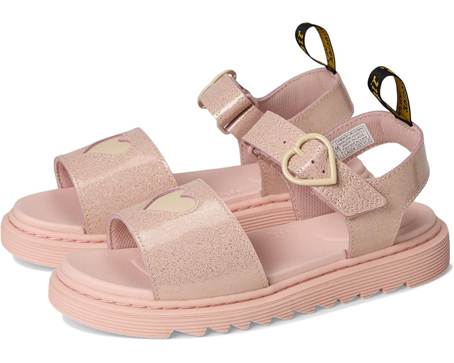 

Сандалии Dr. Martens Kid's Collection Marlowe Hearts, цвет Powder Pink