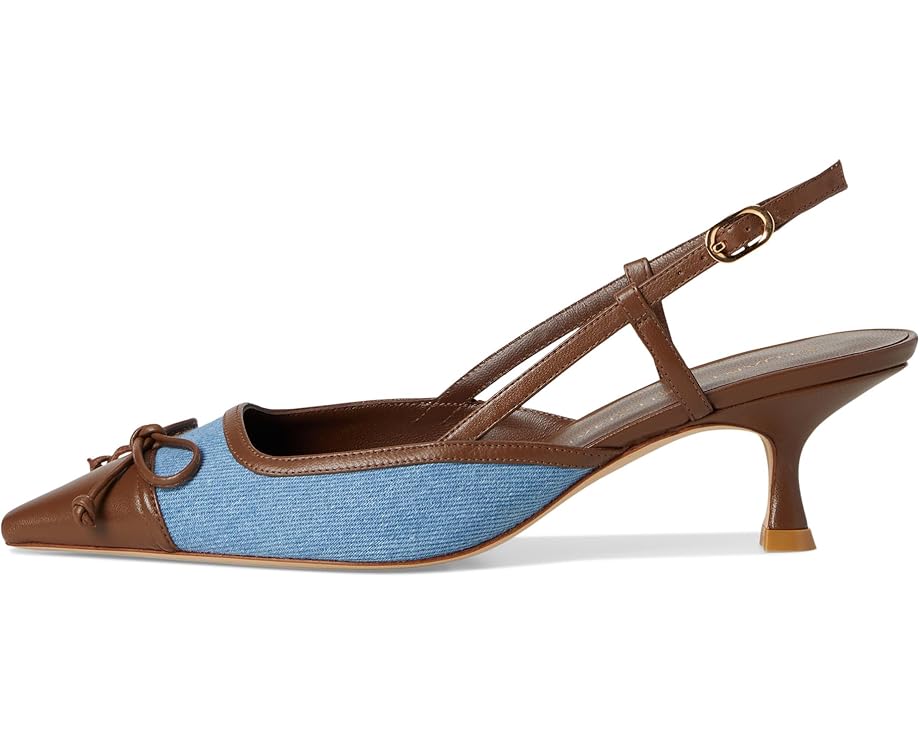 Туфли Stuart Weitzman Kitty Slingback 50, цвет Washed/Coffee — фото 4