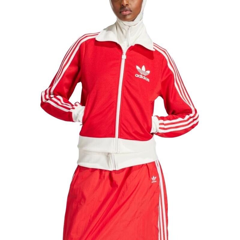 Куртка женская алая Adidas Originals, цвет Scarlet — фото 3