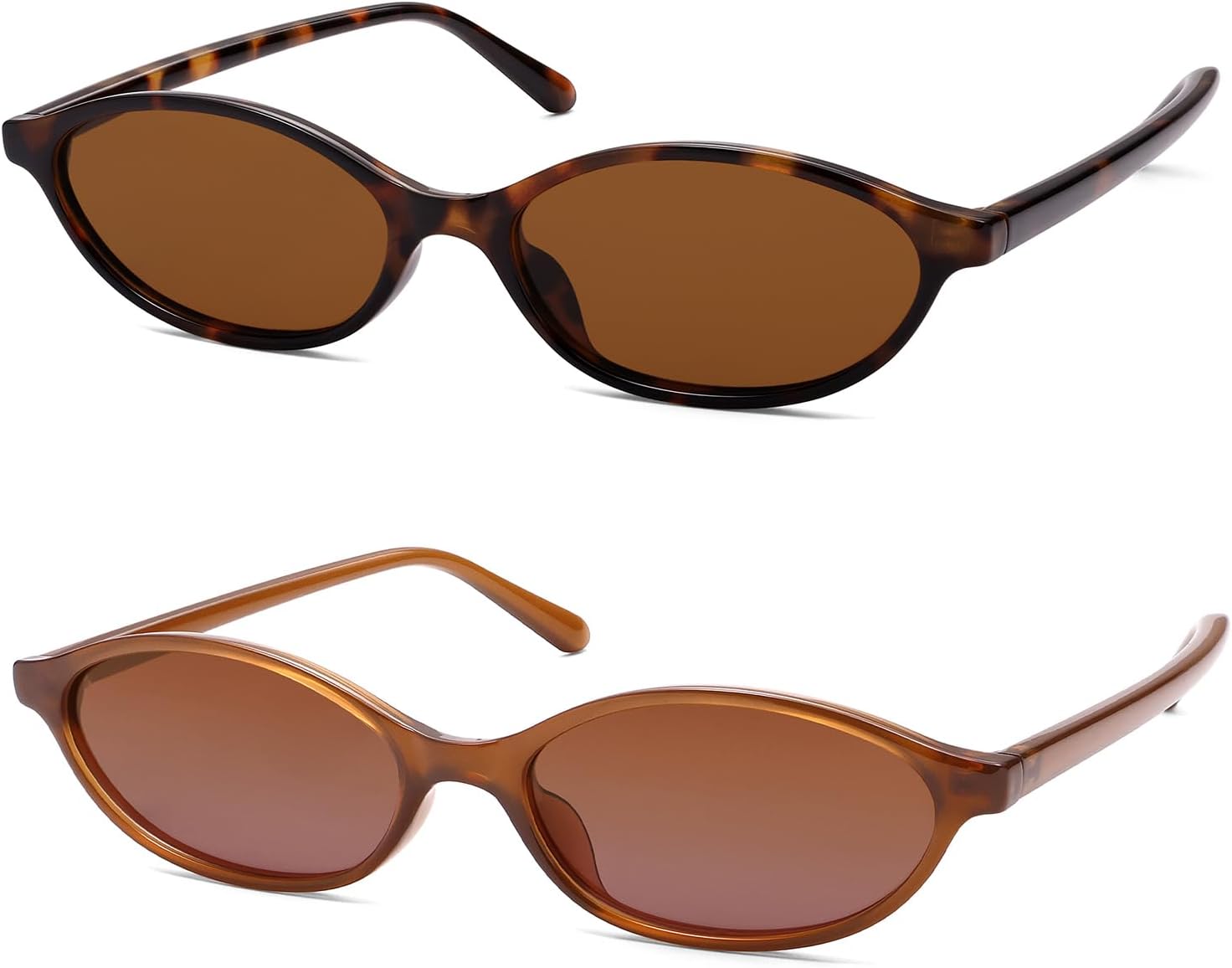 

Ретро-солнцезащитные очки «кошачий глаз» овальной формы для женщин, модные узкие солнцезащитные очки в стиле Y2k, дизайнерские солнцезащитные очки AR82253 HERJOUR, B07 Tortoise/Brown+brown/Tea-pink