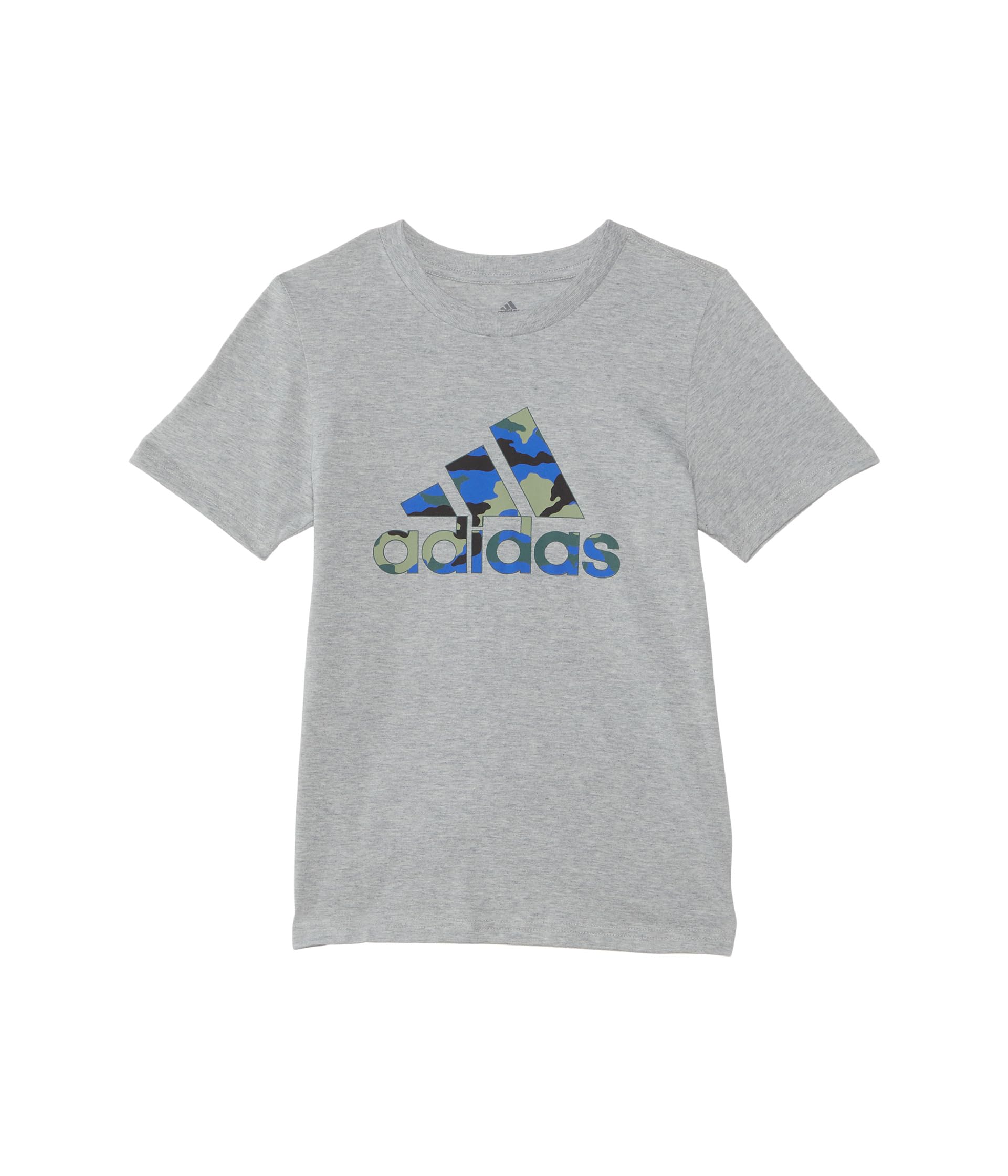 

Футболка adidas Kids France Camo Logo Heather Tee, цвет Grey Heather