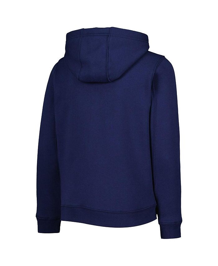 Темно-синяя флисовая толстовка с молнией во всю длину и надписью Big Boys and Girls Detroit Tigers Outerstuff, синий — фото 4