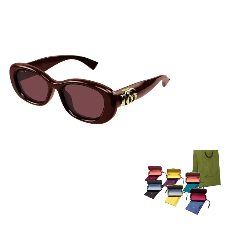 

GUCCI Солнцезащитные очки овальной формы Eyewear Oval Frame, Red
