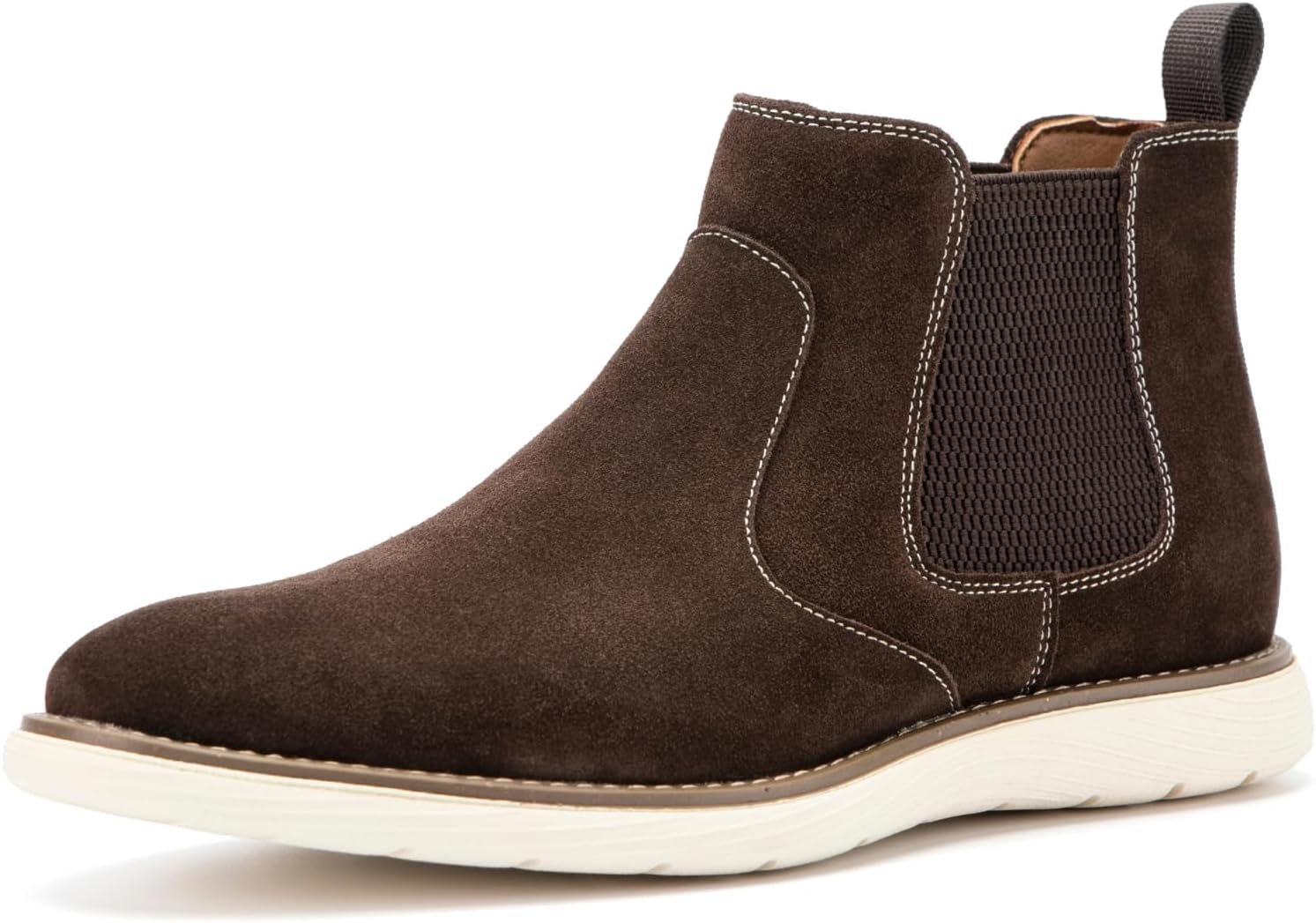 

Мужские замшевые ботинки JITAI Chelsea на щиколотку - повседневные эластичные ботинки для мужчин - стильные ботинки Chelsea - классические мужские ботинки, Tan/03