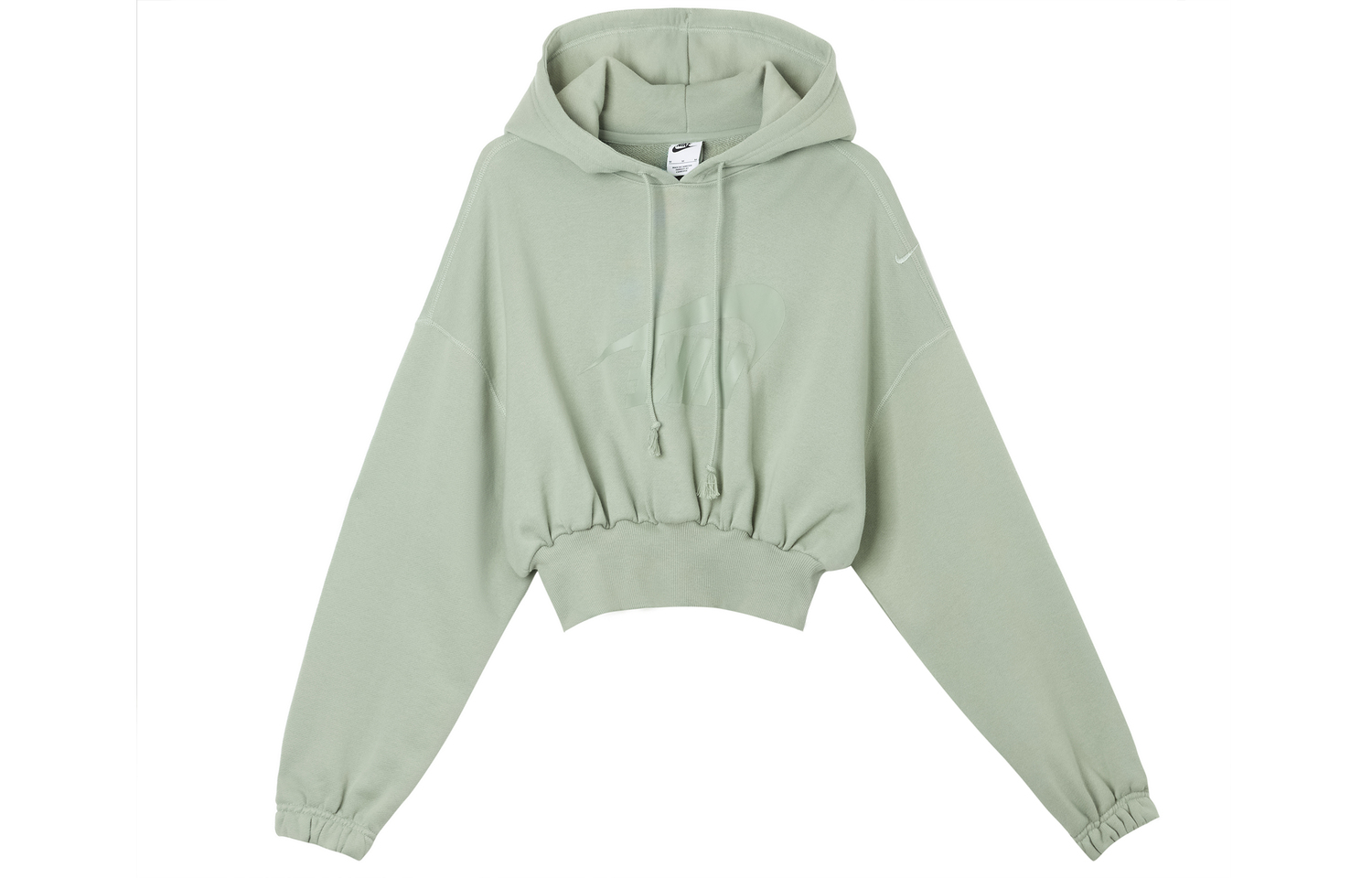 

Спортивная одежда Женская оверсайз укороченная худи из велюра Nike, цвет Horizon Green