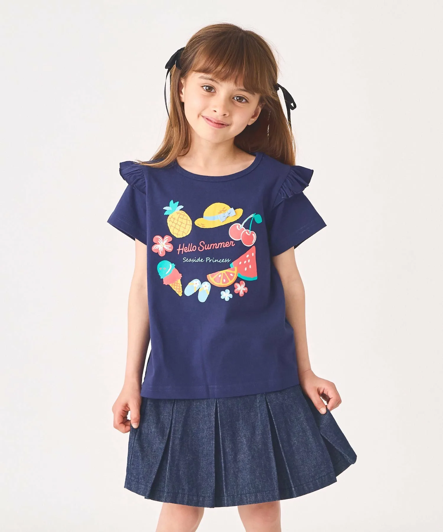 Футболка с коротким рукавом и принтом Ever Closet, Navy