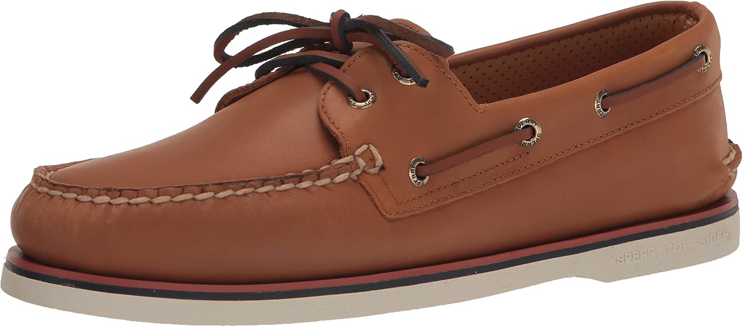 

Мужские золотистые аутентичные двухглазые сезонные кроссовки Sperry