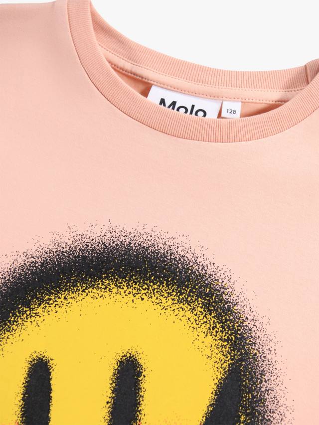 Детская футболка Riley Cotton свободного кроя с принтом Molo, Blushing — фото 3