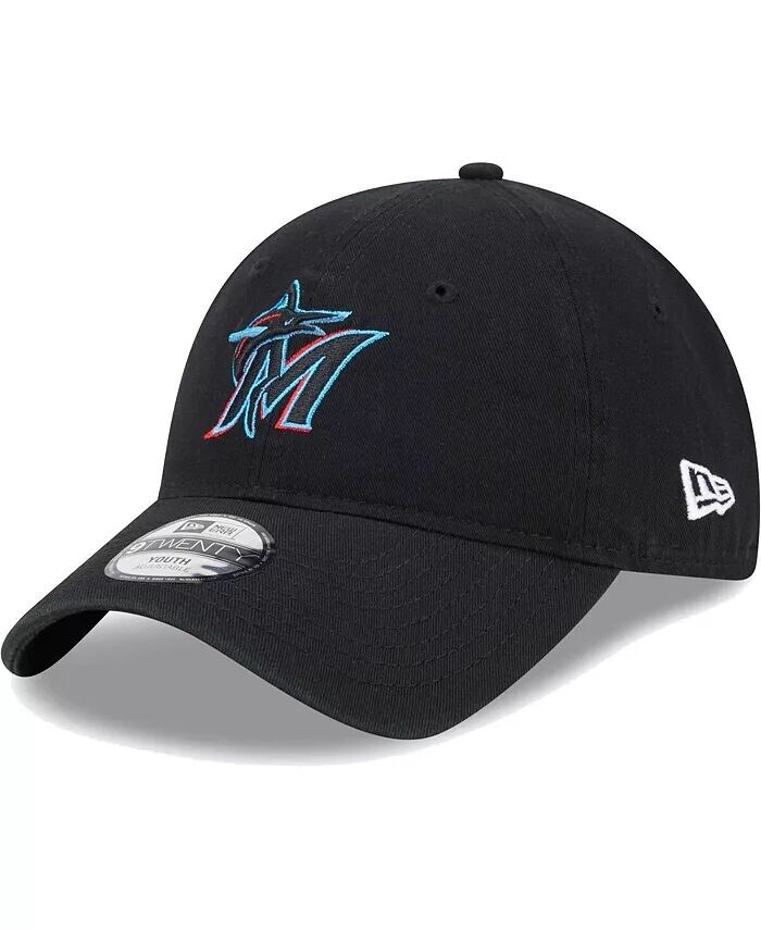 

Черная регулируемая шапка Little Boys and Girls Miami Marlins Team 9TWENTY New Era