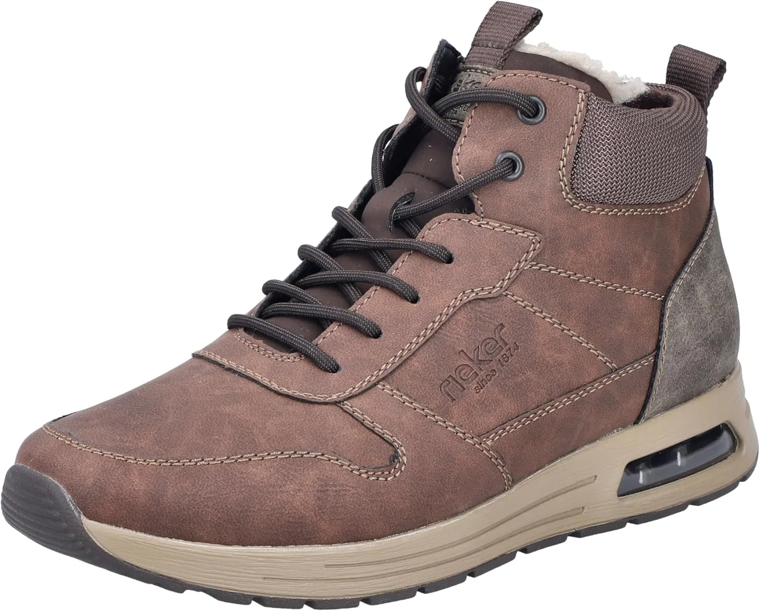 Мужские ботинки Rieker B1024 на шнуровке, Brown 24