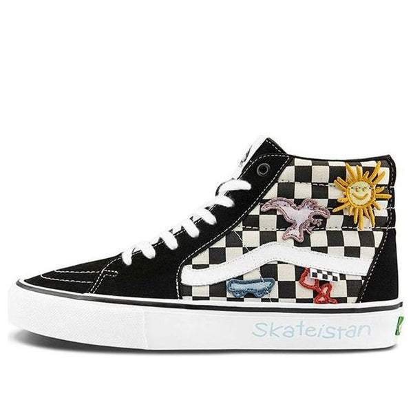 

Кроссовки skateistan x skate sk8-hi 'checkerboard' Vans, черный