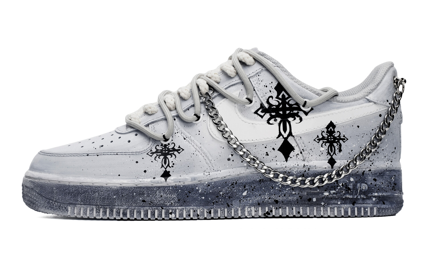 

Кроссовки Nike Air Force 1 Skateboard Shoes Women's Low-Top Gray Black