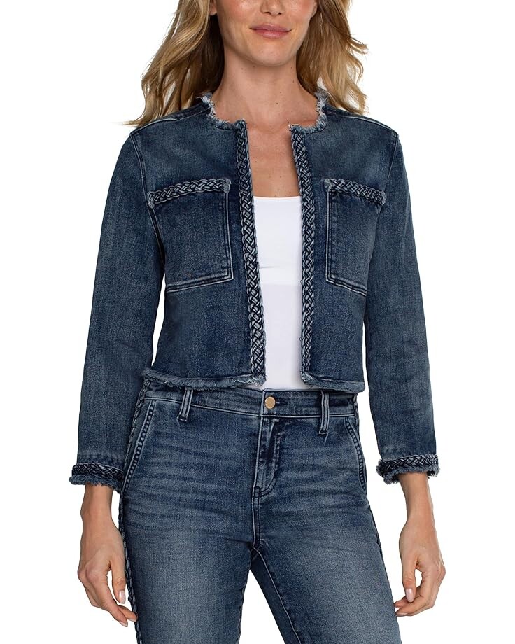 

Куртка Liverpool Los Angeles Denim with Braid Detail Stretch Denim, цвет Ponderay