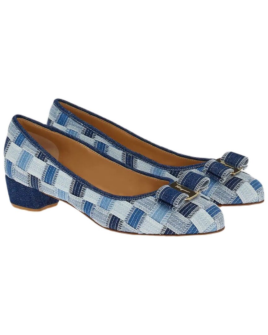 Туфли-лодочки Ferragamo Varina Denim Salvatore Ferragamo, синий