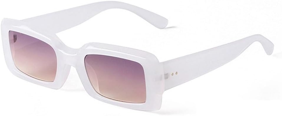 

Популярные модные прямоугольные солнцезащитные очки для женщин в стиле ретро, ​​гелевые цветные очки, солнцезащитные очки UV400 для мужчин, квадратные солнцезащитные очки синего и фиолетового цвета SKFGNX, White Purple Yellow