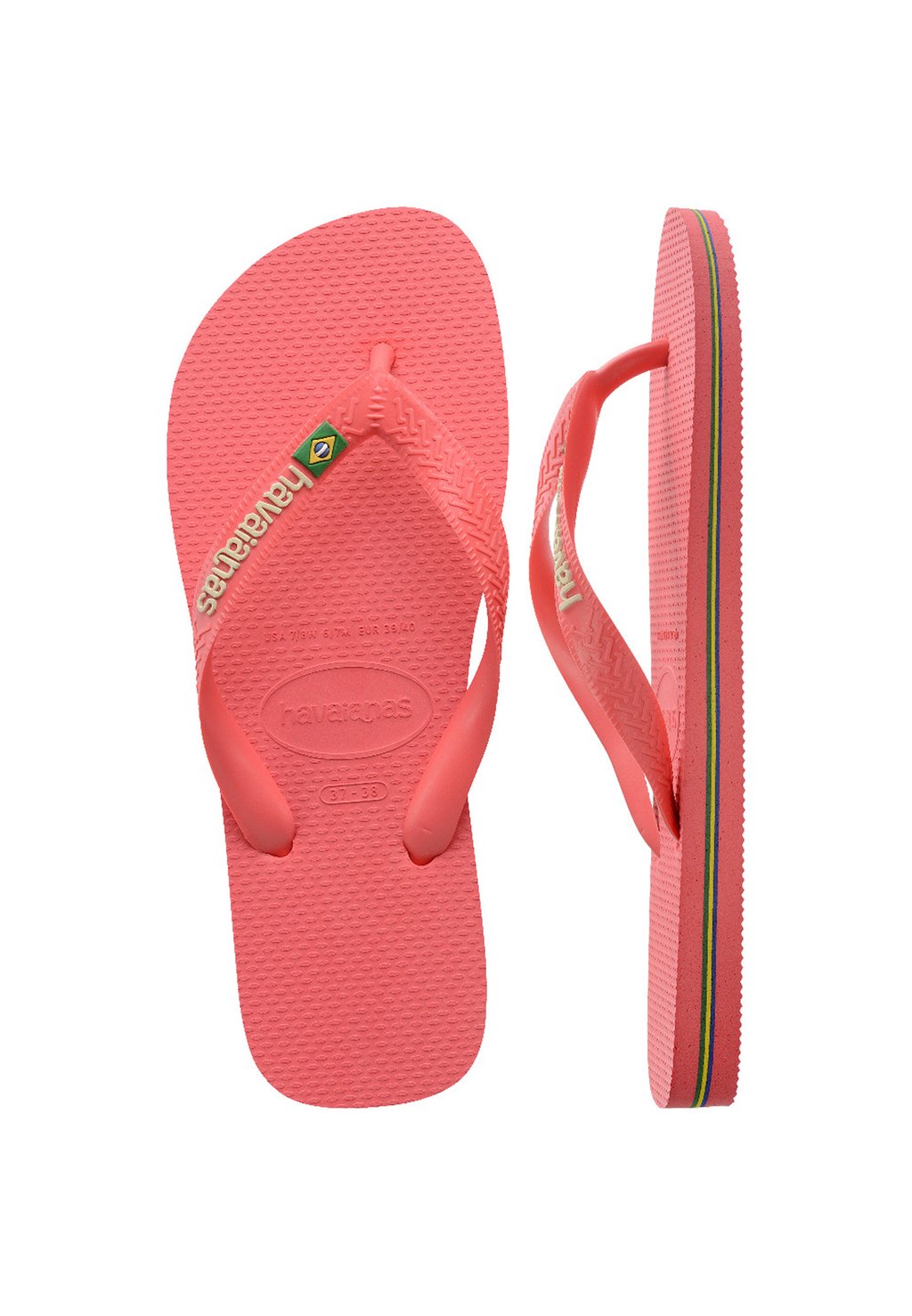 Сандалии с Т-образной застежкой BRASIL LOGO UNISEX Havaianas, коралловый — фото 3