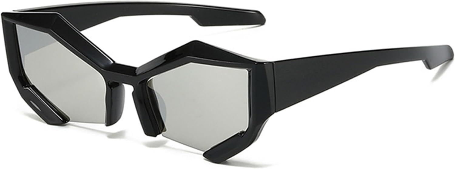 

bullabulling Модные крутые спортивные солнцезащитные очки в стиле Y2K «кошачий глаз», стильные солнцезащитные очки с обтекаемой формой для мужчин и женщин, защита UV400, C3