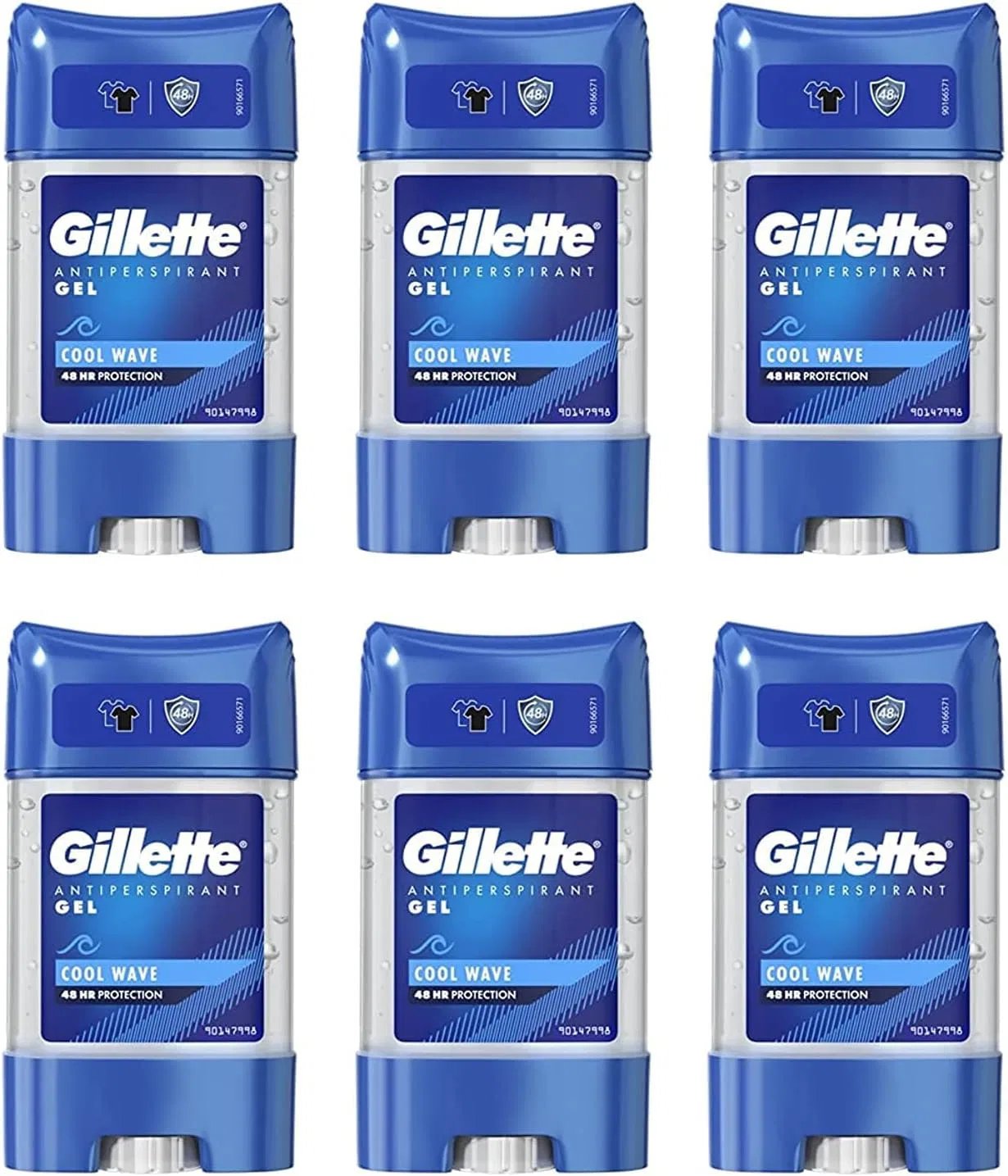 Мужской антиперспирант-дезодорант-гель Gillette Cool Wave 420 мл (6 x 70 мл) Gillette