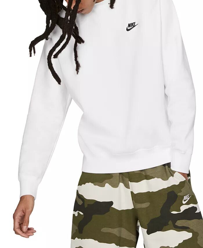 

Мужская флисовая толстовка Club Club Nike, белый