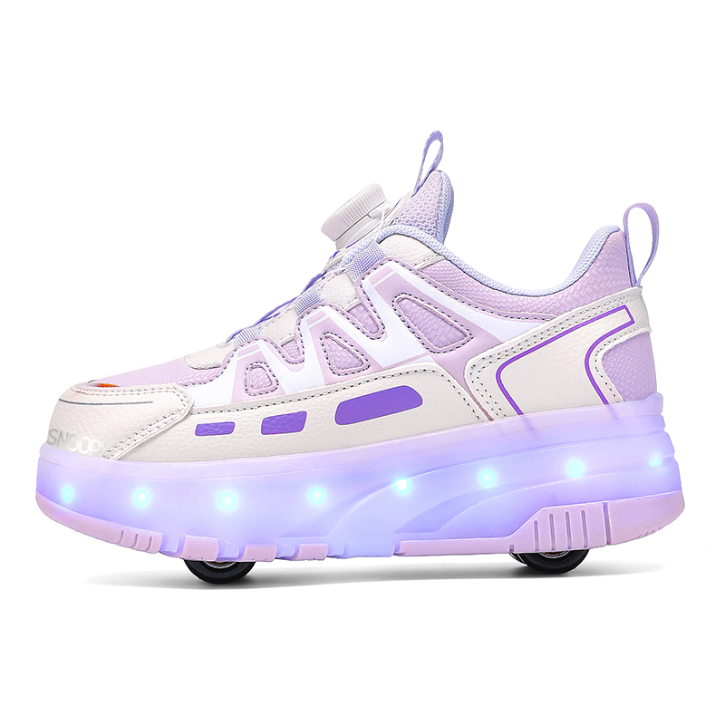 

Нескользящие, устойчивые к истиранию, водонепроницаемые, сбалансированные, низкие, детские кроссовки для повседневной носки SNOOPY, розовый/фиолетовый