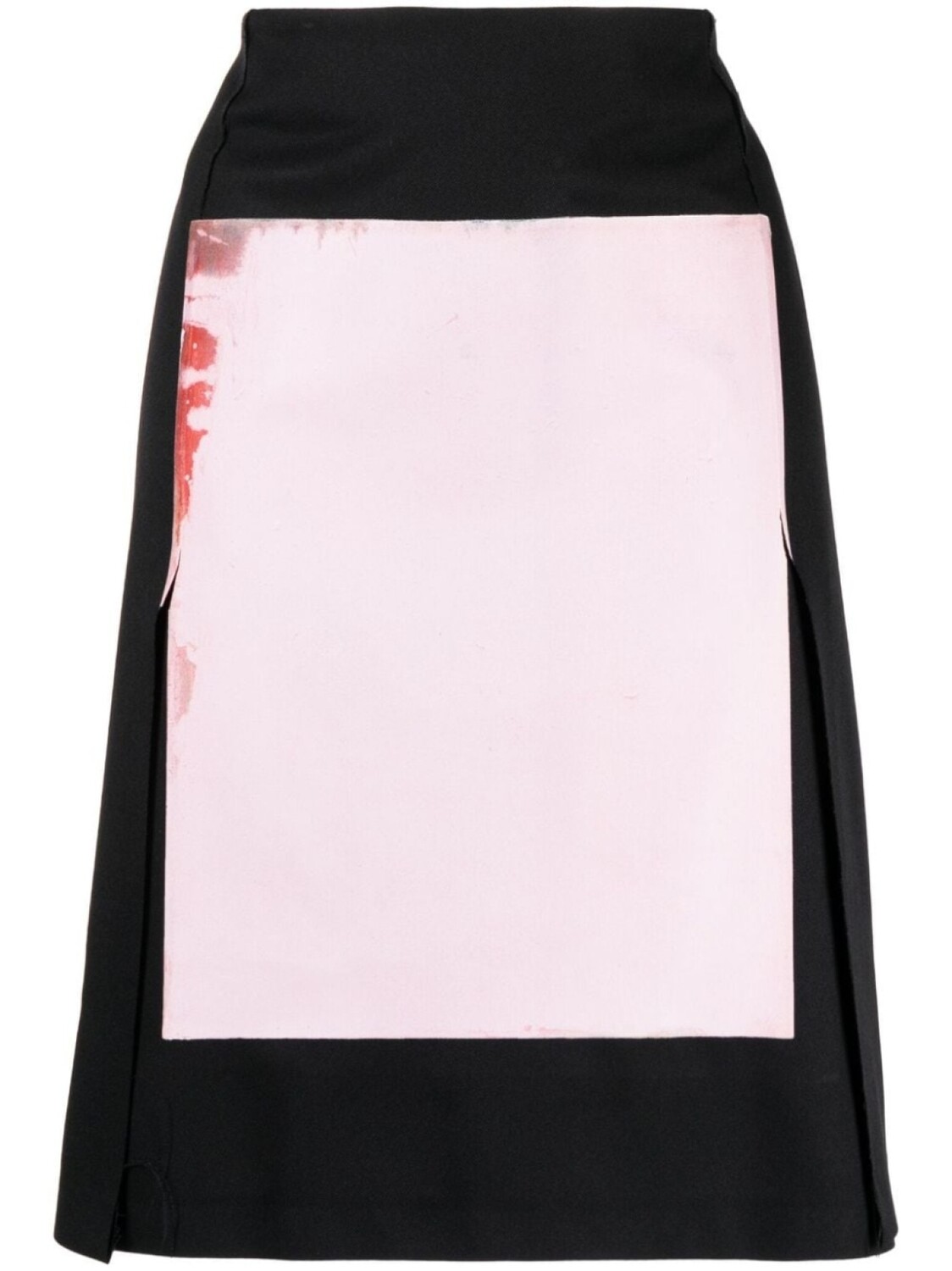 

Raf Simons юбка миди в двух тонах, черный