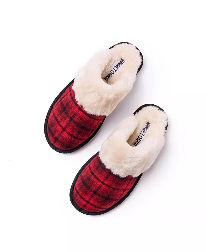 Женские уютные тапочки Carefree Scuff Minnetonka, красный — фото 2