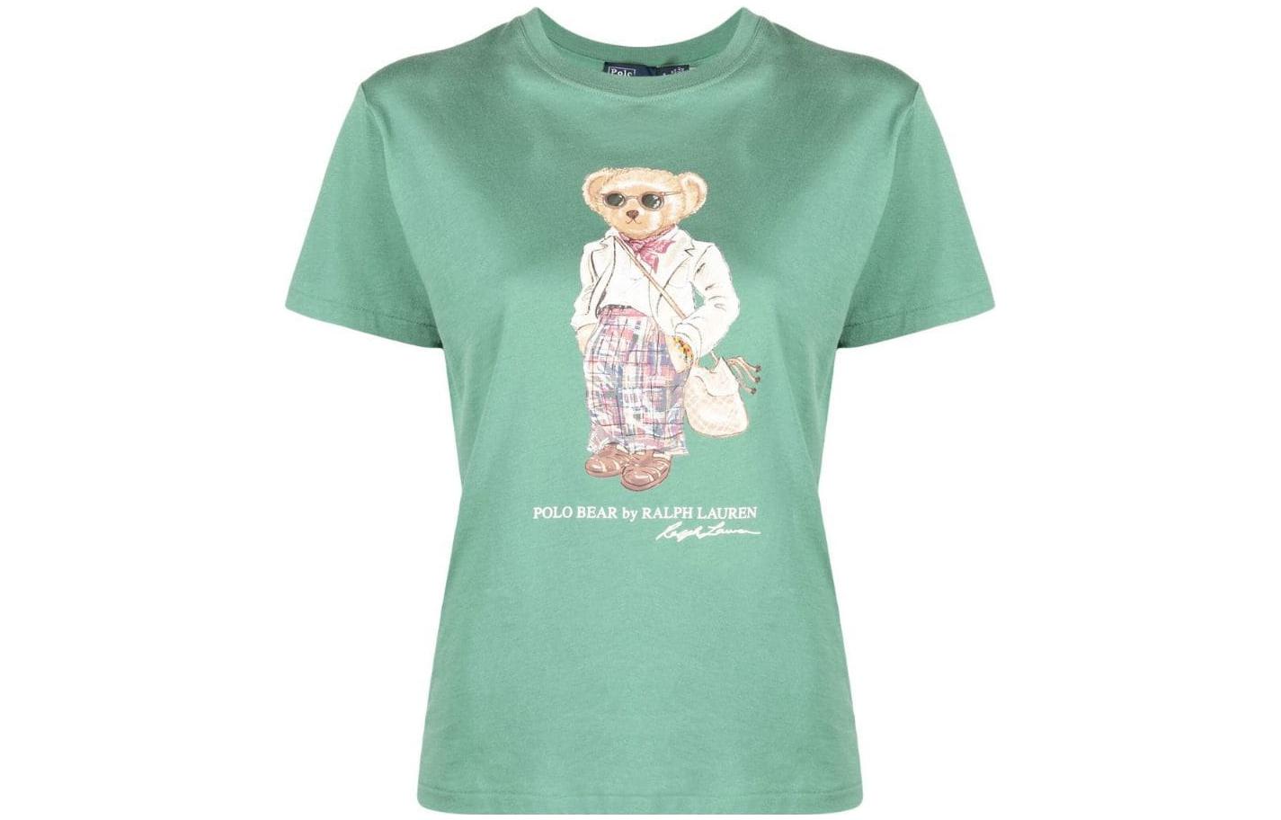 Футболка поло весна-лето 2023 зеленая женская Regular Polo Ralph Lauren — фото 2