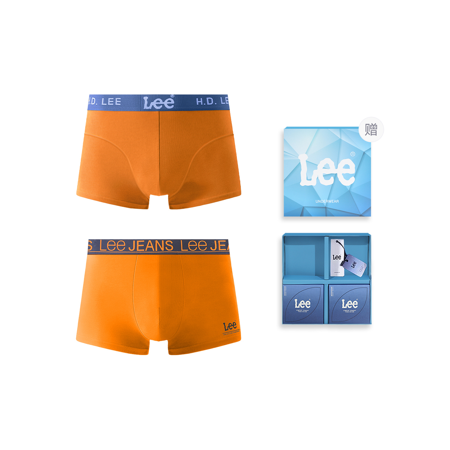 

Edge Color 3.0 трусы подарочные наборы мужские 2 шт Lee, оранжевый