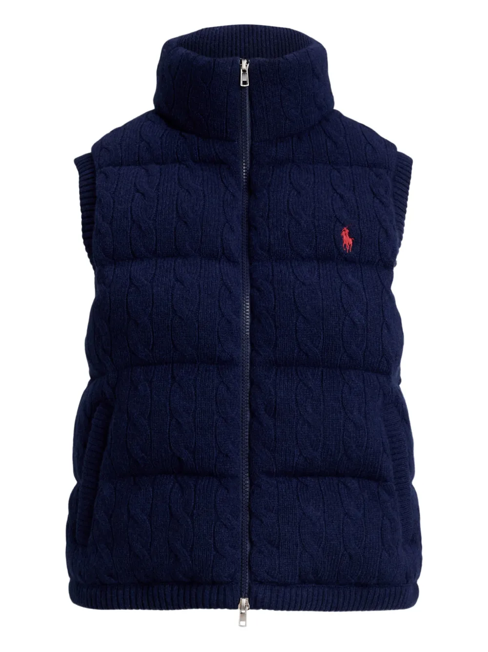 

Стеганый жилет с вышитым логотипом POLO RALPH LAUREN, синий